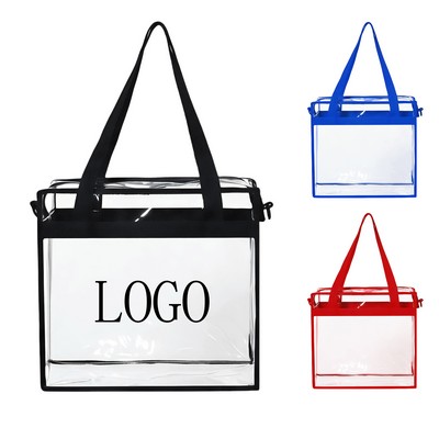 PVC Clear Stadium Tote Bag