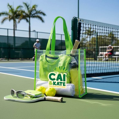 Basic Clear Stadium Security Open Tote Bag