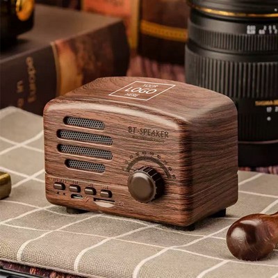 Retro Portable Bluetooth® Speaker w/Radio