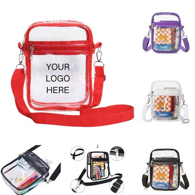 Clear PVC Crossbody Shoulder Bag