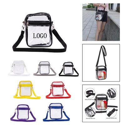 PVC Transparent Bag Shoulder Crossbody Storage Bag