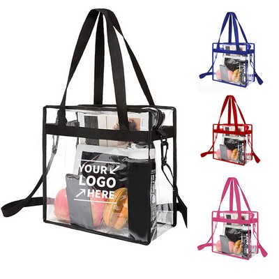Stadium Approved Clear Zipper Tote Bag
