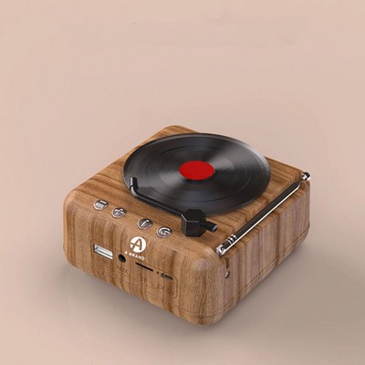 Old Fashioned Record Player Style Bluetooth Speaker