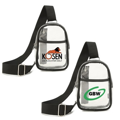 Clear PVC Crossbody Sling Bag Backpack