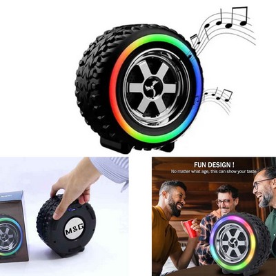 Wheel Led Mini Tire Shape Speaker