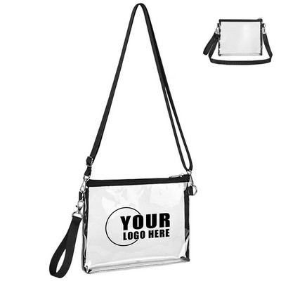 Clear Transparent PVC Crossbody Stadium Bag