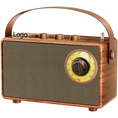 Portable Retro Bluetooth Speaker with FM Radio