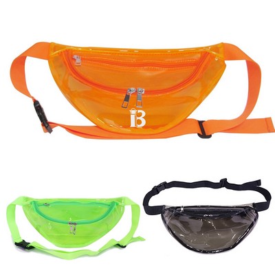 PVC Candy-colored transparent belt bag