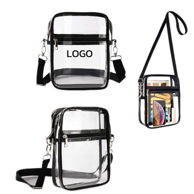 Single-Shoulder Transparent Crossbody Bag