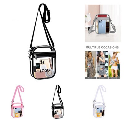 Transparent PVC single shoulder transparent diagonal crossbody bag female jelly bag versatile simple
