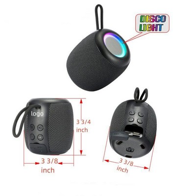 Wireless Cylinder Speaker With LED Light