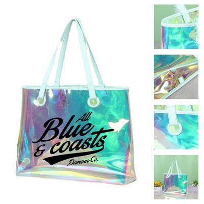 PVC Clear Holographic Tote Bag